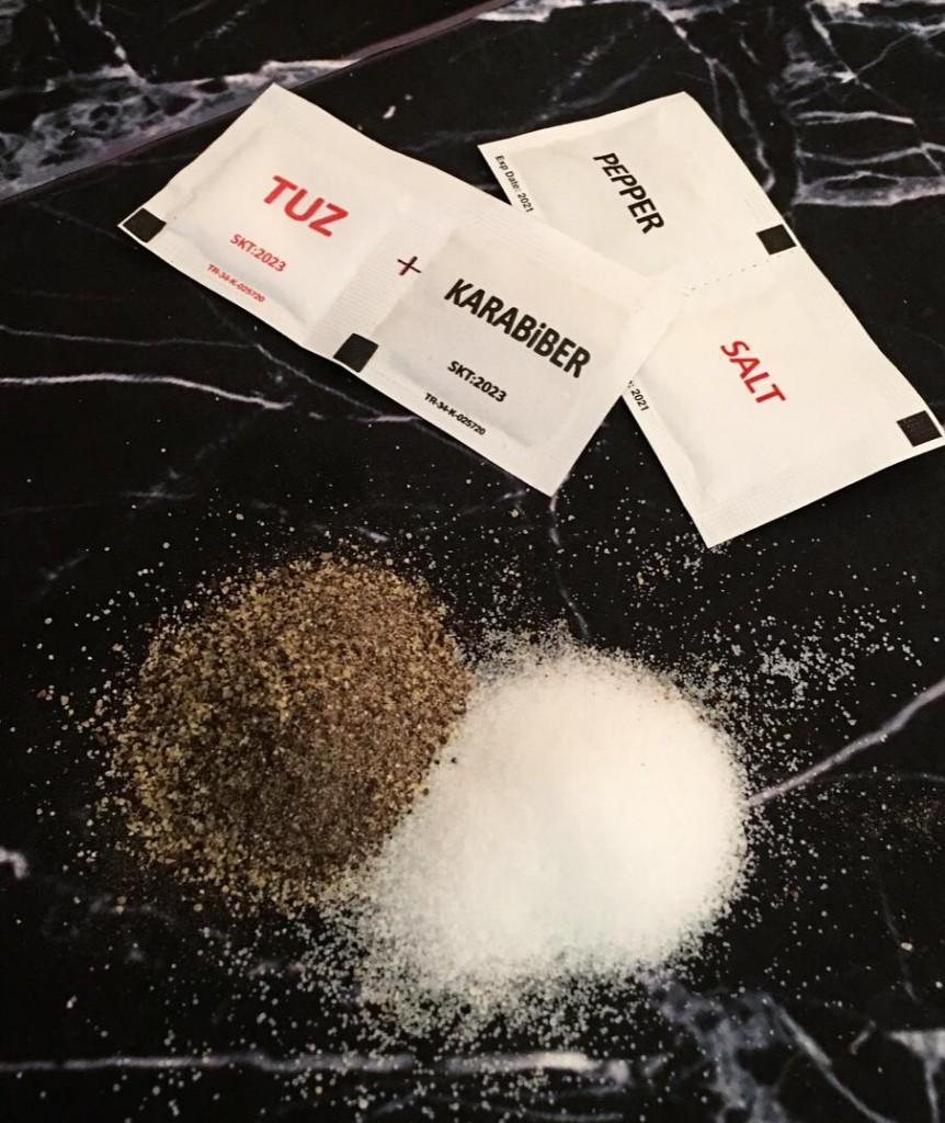 Tek Kullanımlık Bitişik Tuz Karabiber